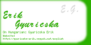 erik gyuricska business card